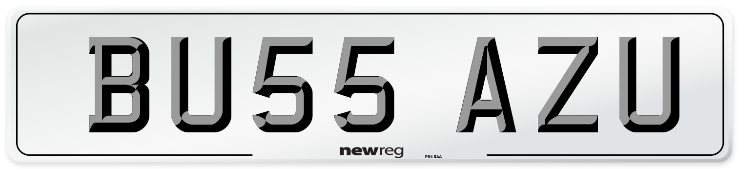 BU55 AZU Number Plate from New Reg